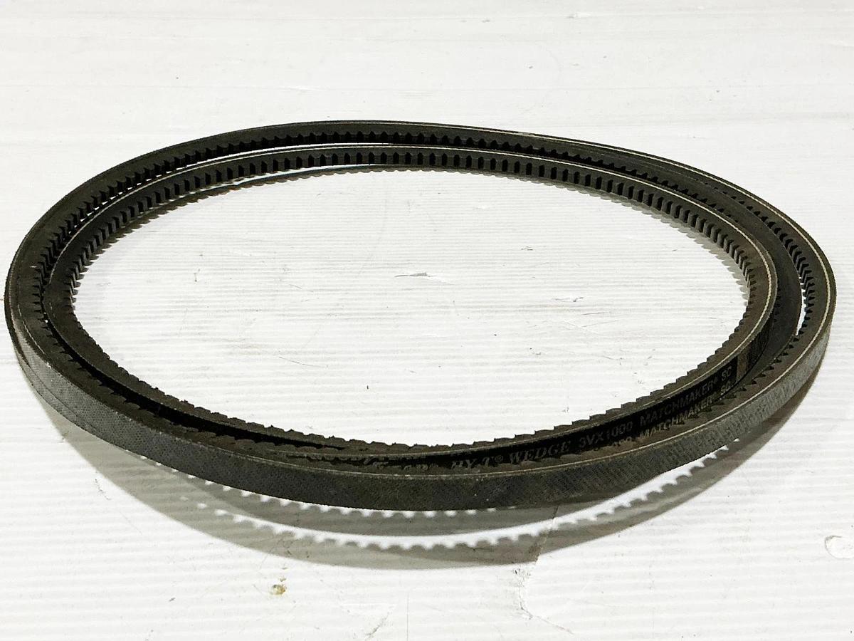 New Lot of 3 Goodyear 3VX1000 Cogged V-Belt 100" OD 0.38Width 1 Rib - No Box