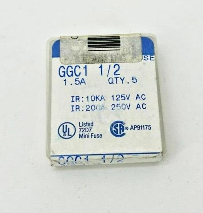 Lot of 19 New Gould Shawmut GGC1-1/2 Fast Acting Fuses 1-1/2A 250VAC