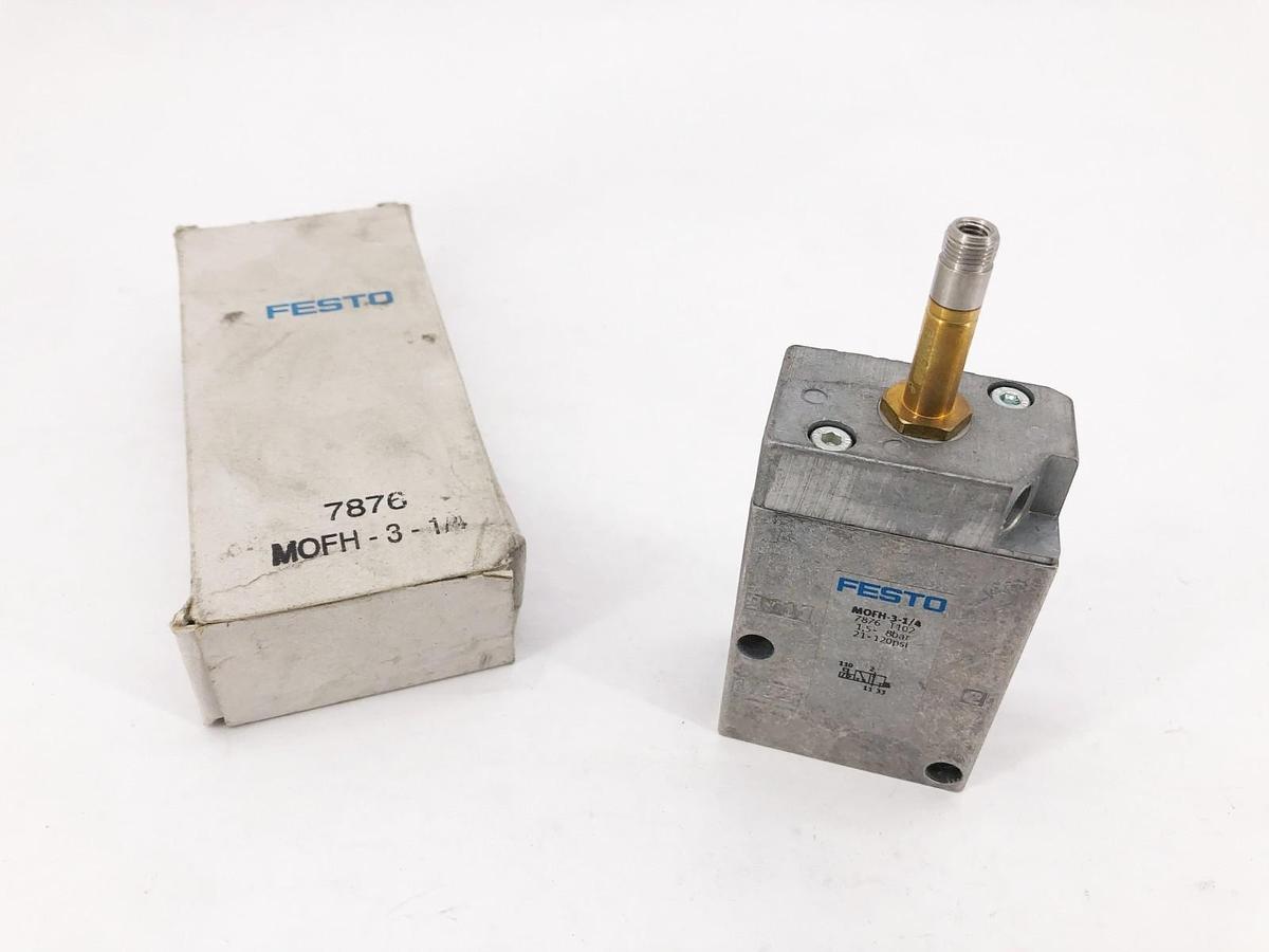 New Festo MOFH-3-1/4 Solenoid Valve 2-Pos. 3-Way 120psi 1/4"NPT 7876