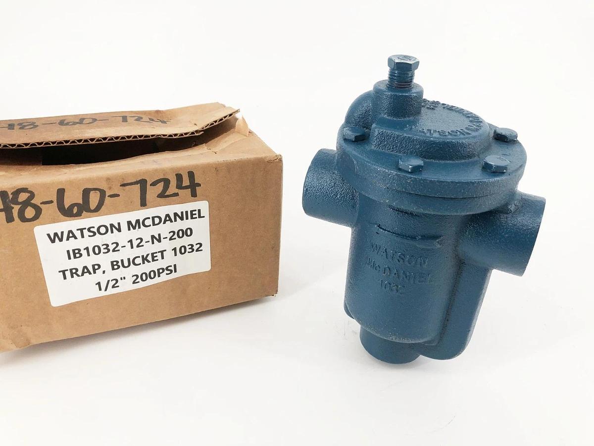 New Watson McDaniel IB1032-12-N-200 Inverted Bucket Stream Trap 1032 1/2" 200psi