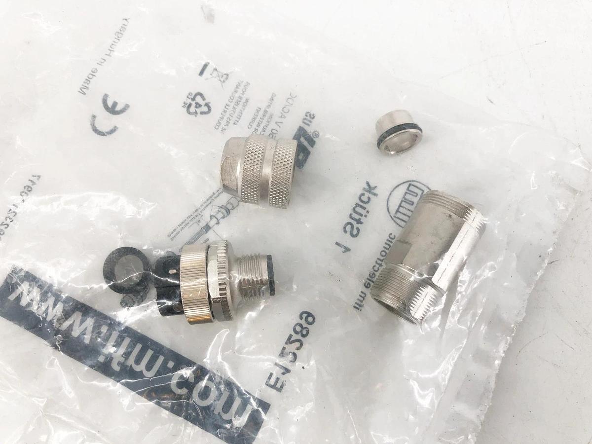 New IFM Efector E12289 Wireable Male Connector 4-Pin 4A 250VAC/DC