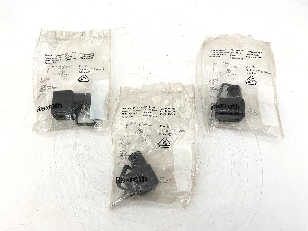 Lot of 3 New Rexroth 1-834-484-048 Plug-In Connector 16A 250V R901017011