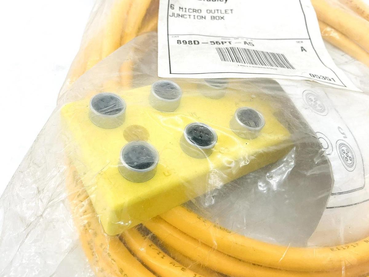 New Allen Bradley 898D-56PT-A5 6 Micro Outlet Junction 300V Ser.A