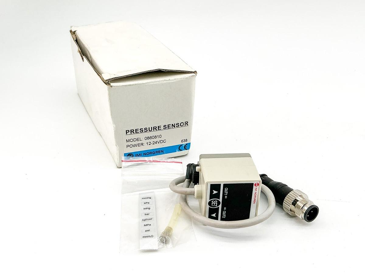 New IMI Norgren 0860810 Pressure Sensor 12-24VDC 10Bar 0860810000000000