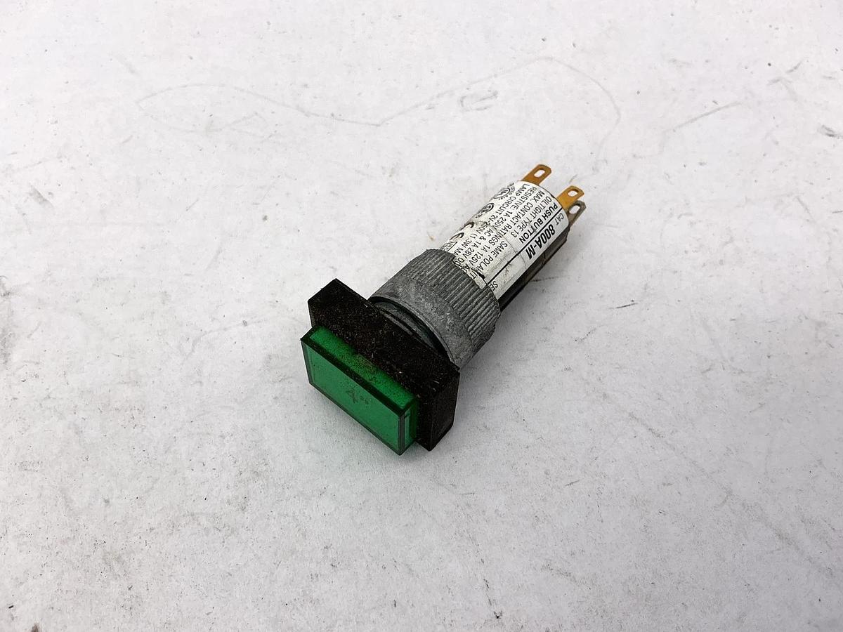 Used Lot of 3 Allen Bradley 800A-M Ser B Momentary Contact Pushbutton Rectangle Green