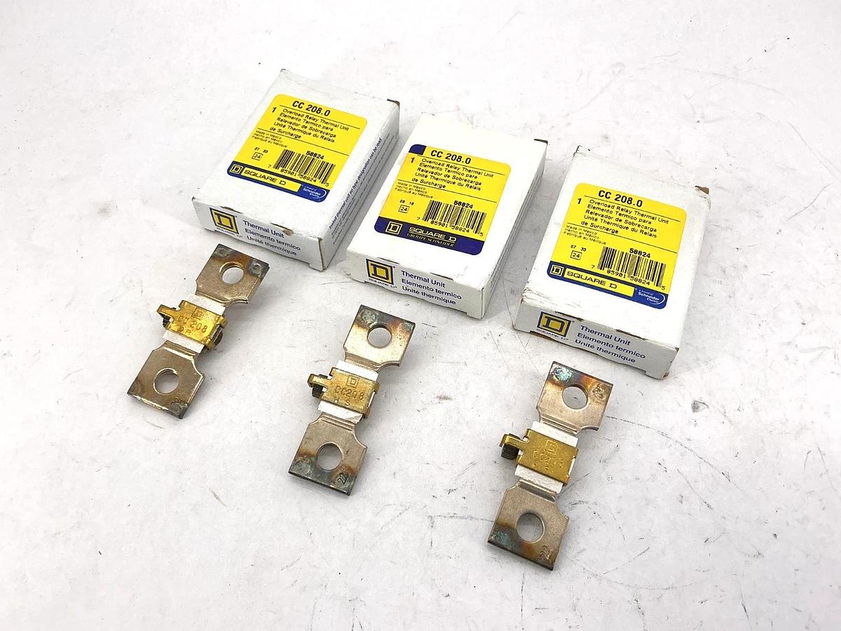 Lot of 3 New Square D CC208 Overload Relay Thermal Unit