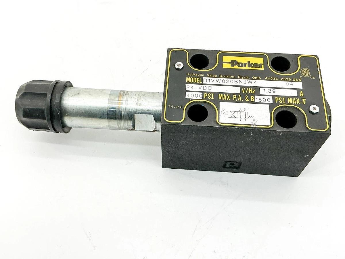 New Parker D1VW020BNJW4-94 Hydraulic Control Valve 4000PSI 24VDC 1.39A W/O Coil