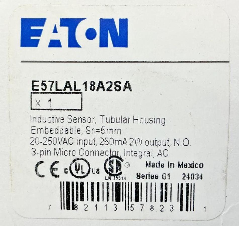 New Eaton E57LAL18A2SA Ser G1 Inductive Sensor Tubular Housing 3-Pin 20-250VAC