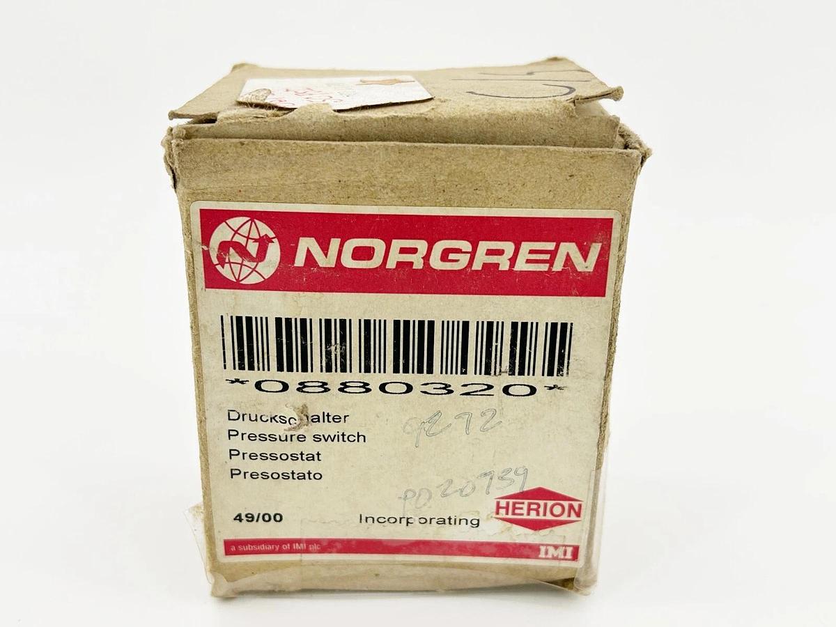 New Norgren 0880320 Pneumatic Pressure Switch 18D Series 1/4" NPT 7-120 PSI