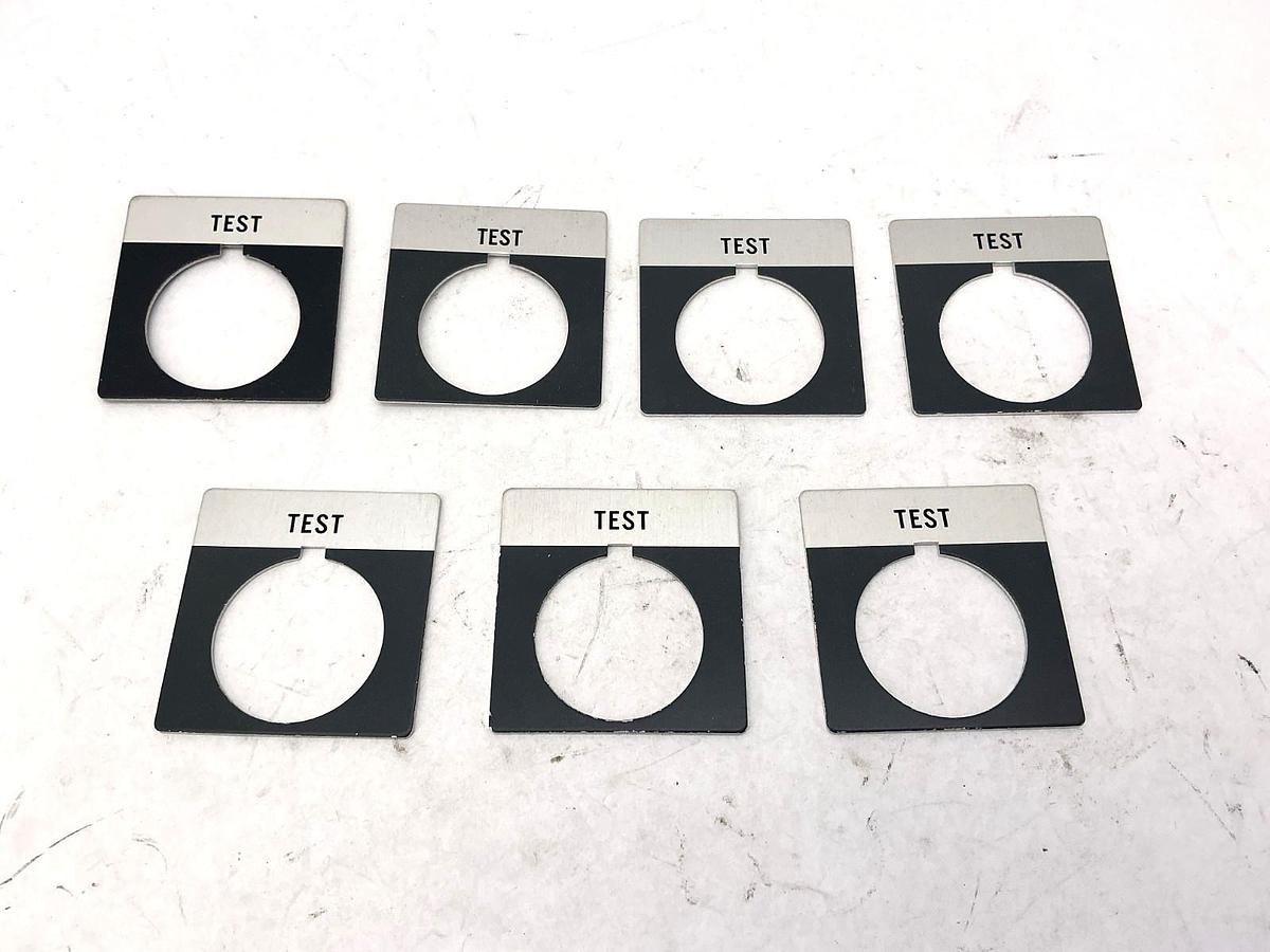 Lot of 7 New Allen Bradley 800T-X554 Ser A Legend Plate Test Accessory