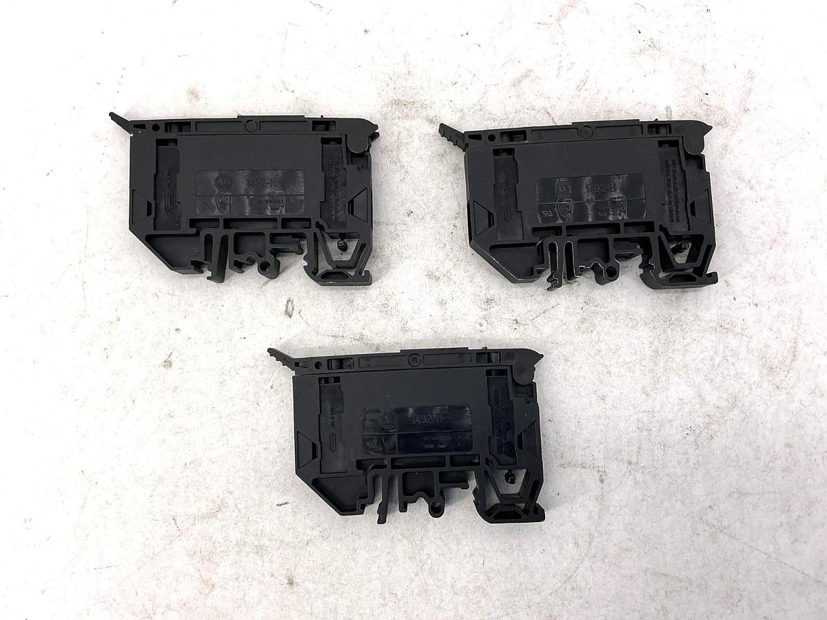 Lot of 3 New Allen Bradley 1492-H4 Ser E Terminal Blocks 100-300V