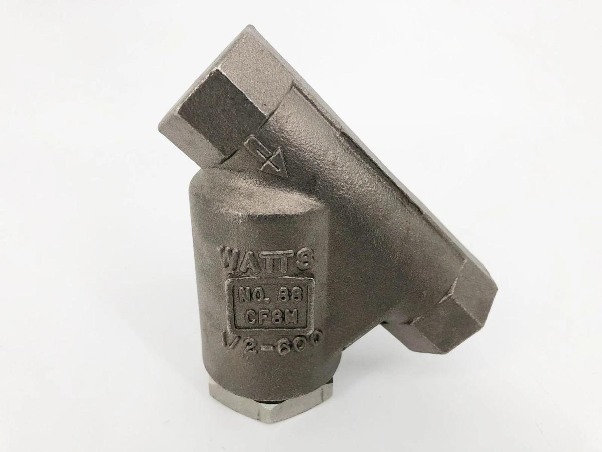 New Watts 88S-1/2 Y-Strainer 1/2" NPT Class 600 CF8M Stainless Steel 0701004