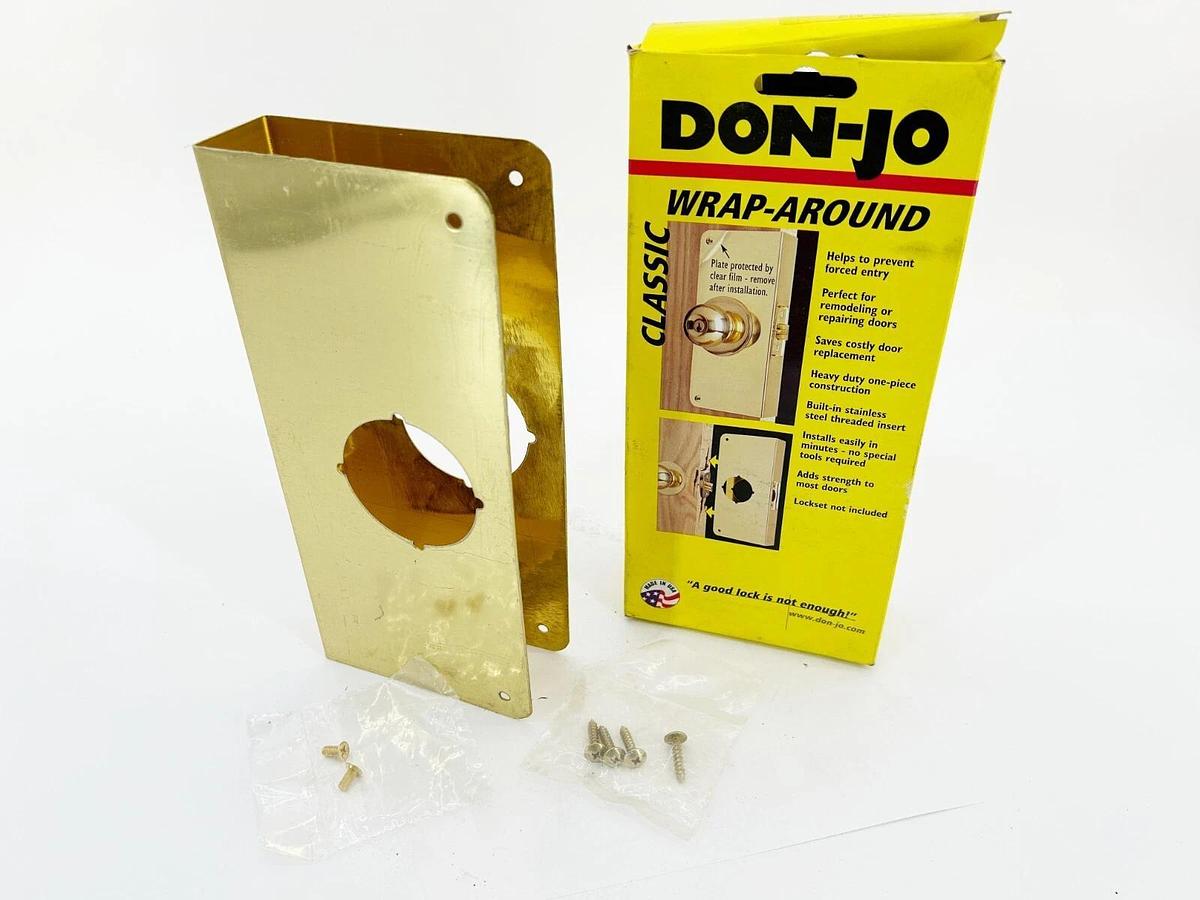 New Don-Jo 1-PB-CW Wrap Around Door Reinforcer 1-3/8 Door 2-3/8 Backset 2-1/8 Ho