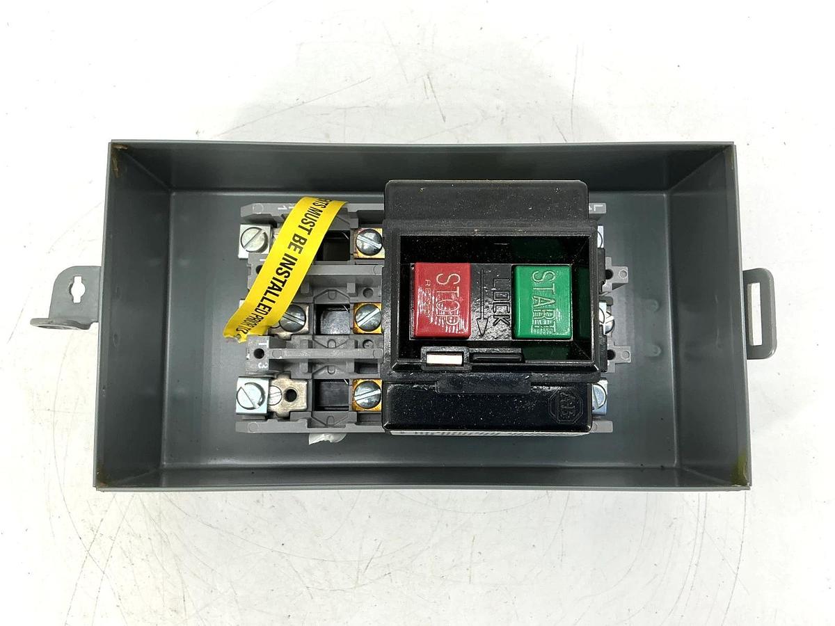 New Allen Bradley 609-BJW Ser K AC Manual Starter Pushbutton Size 1 3PH 600VAC