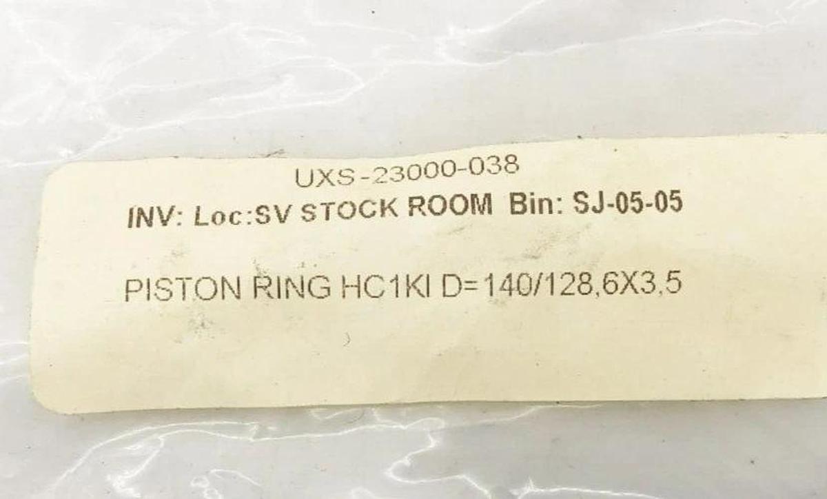 New Buhler UXS-23000-038 Piston Ring 140/128.6X3.5 HC1KI