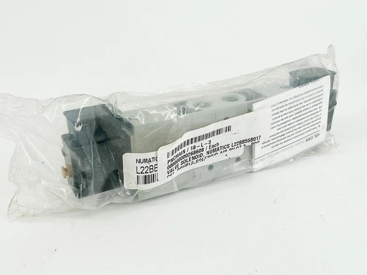 New Numatics L22BB552B017G61 Solenoid Valve 120PSIG 24VDC 1.4W