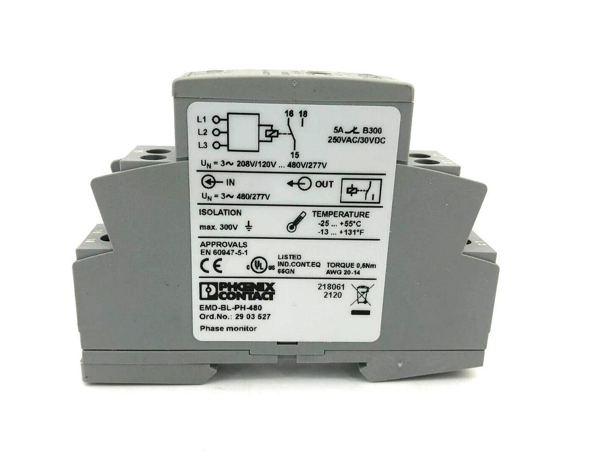 New Phoenix Contact EMD-BL-PH-480 Monitoring Relay 2903527