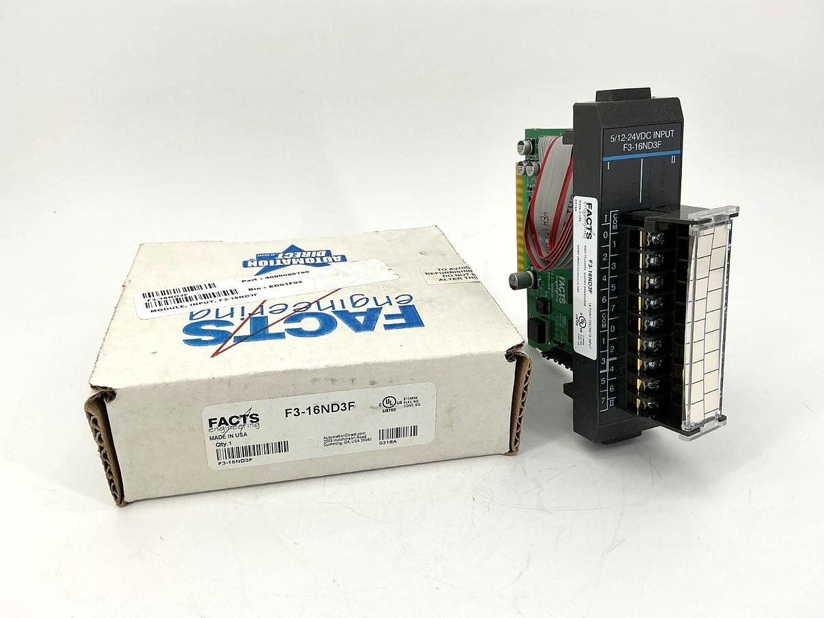 New Facts Engineering F3-16ND3F Discrete Input Module 16-Point 12-24VDC F316ND3F