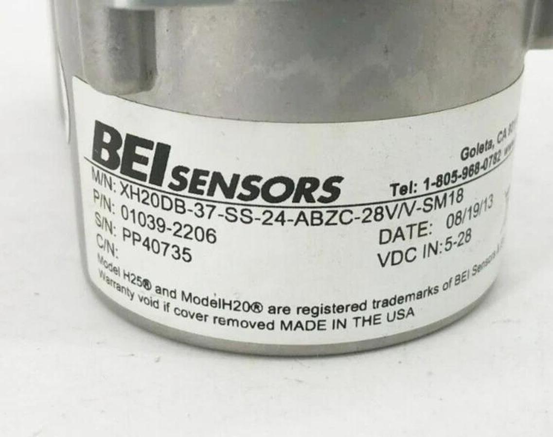 New BEI Sensors XH20DB-37-SS-24-ABZC-28V/V-SM18 Encoder 01039-2206