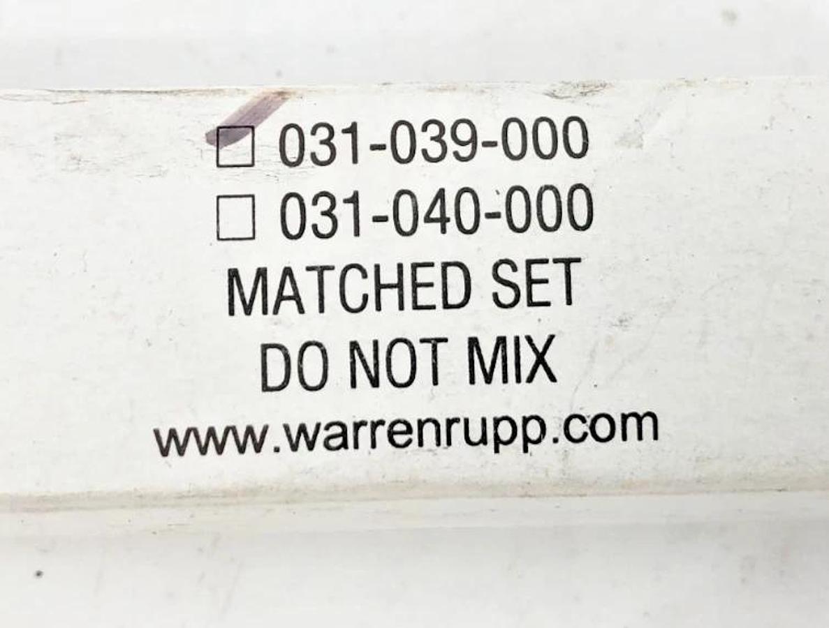 New Warren Rupp 031-039-000 Sleeve & Spool Set