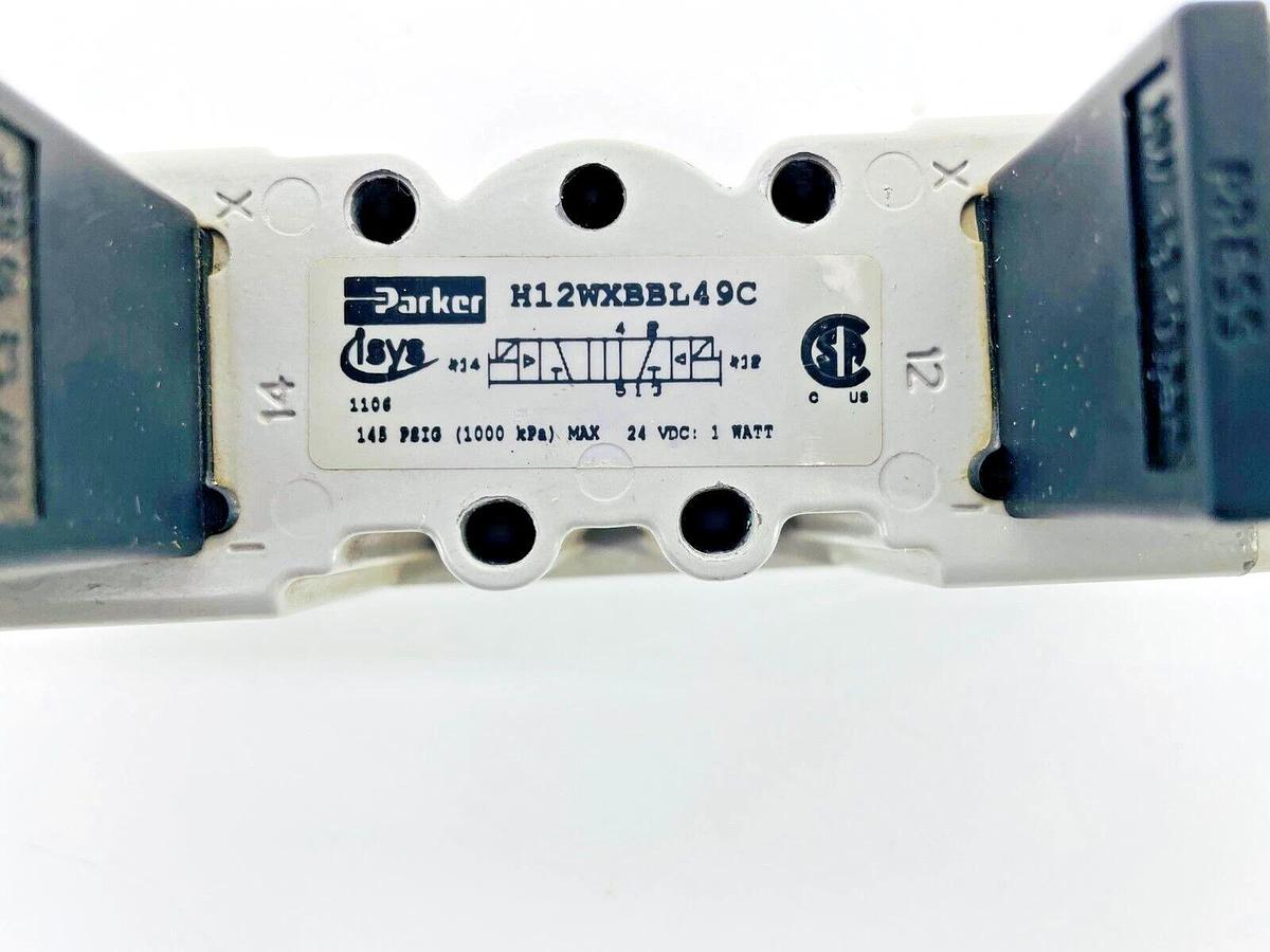 New Parker H12WXBBL49C Solenoid Valve 2POS 24VDC