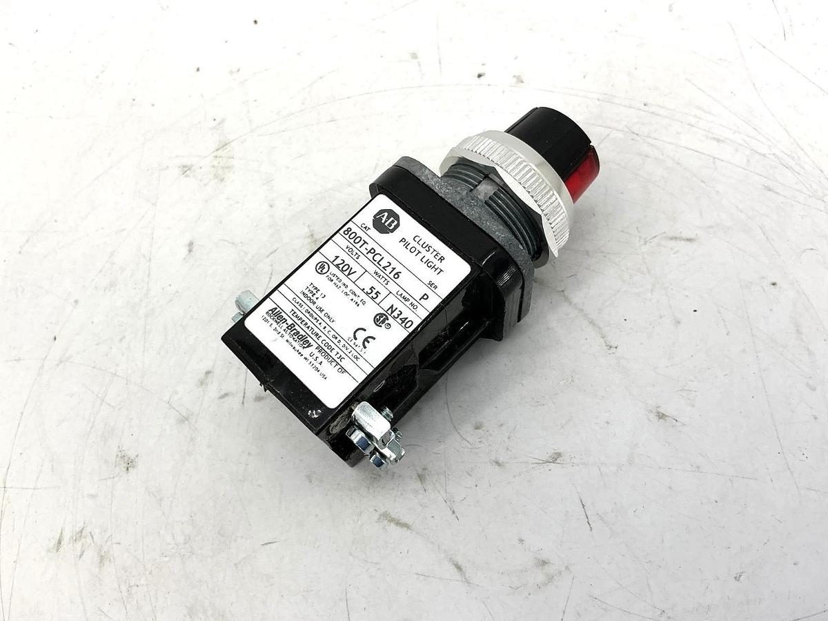New Allen Bradley 800T-PCL216 Ser P Pilot Light Cluster Type 2 Light LED 120V