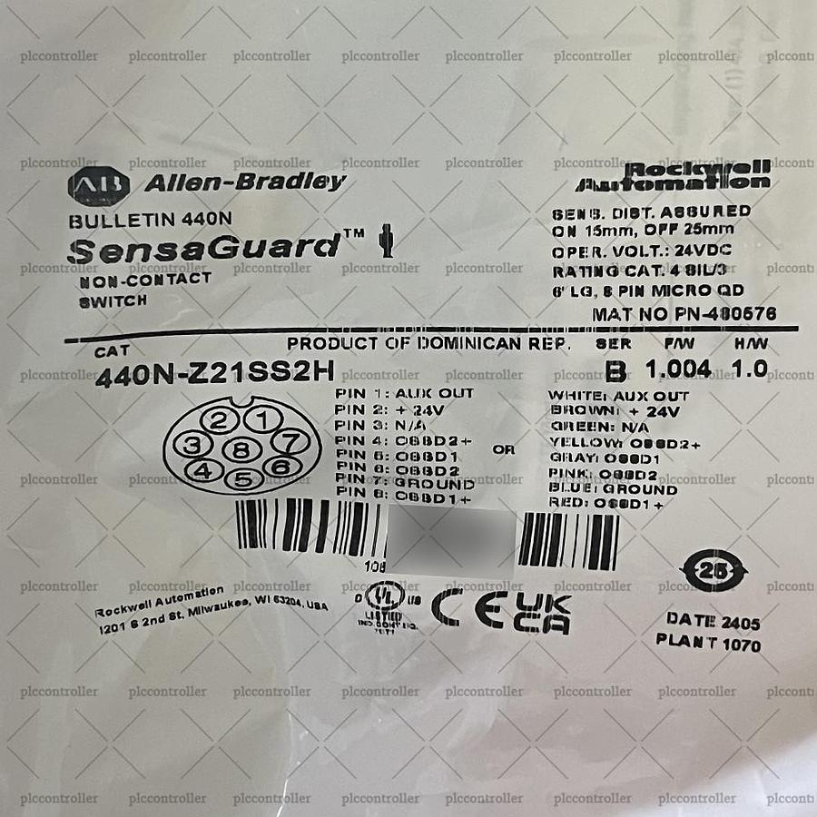 New Allen Bradley 440N-Z21W1PA Guardmaster Non-Contact Switch Ser.A