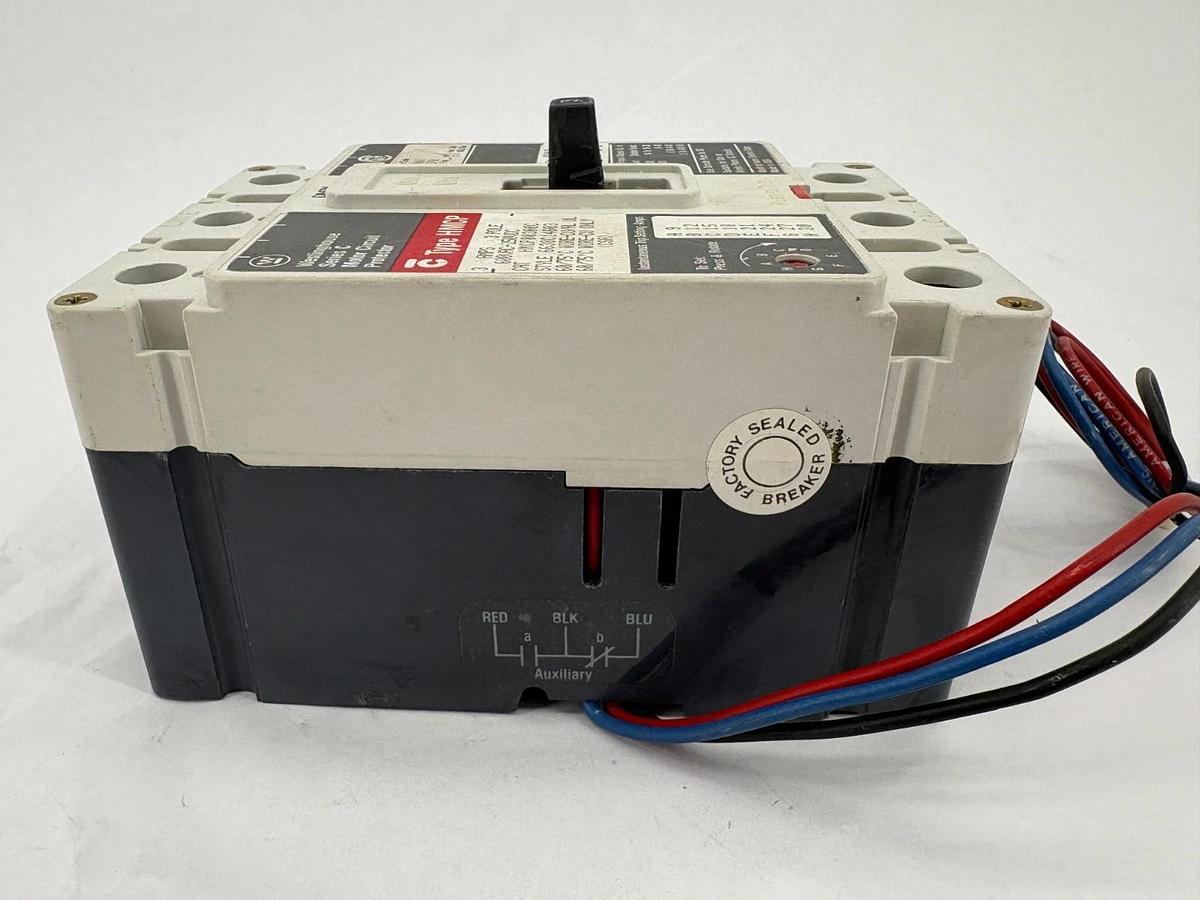 Used Westinghouse HMCP003A0C 3A Circuit Breaker w/ A1X1LB Aux. Switch 3P 600VAC 250VD