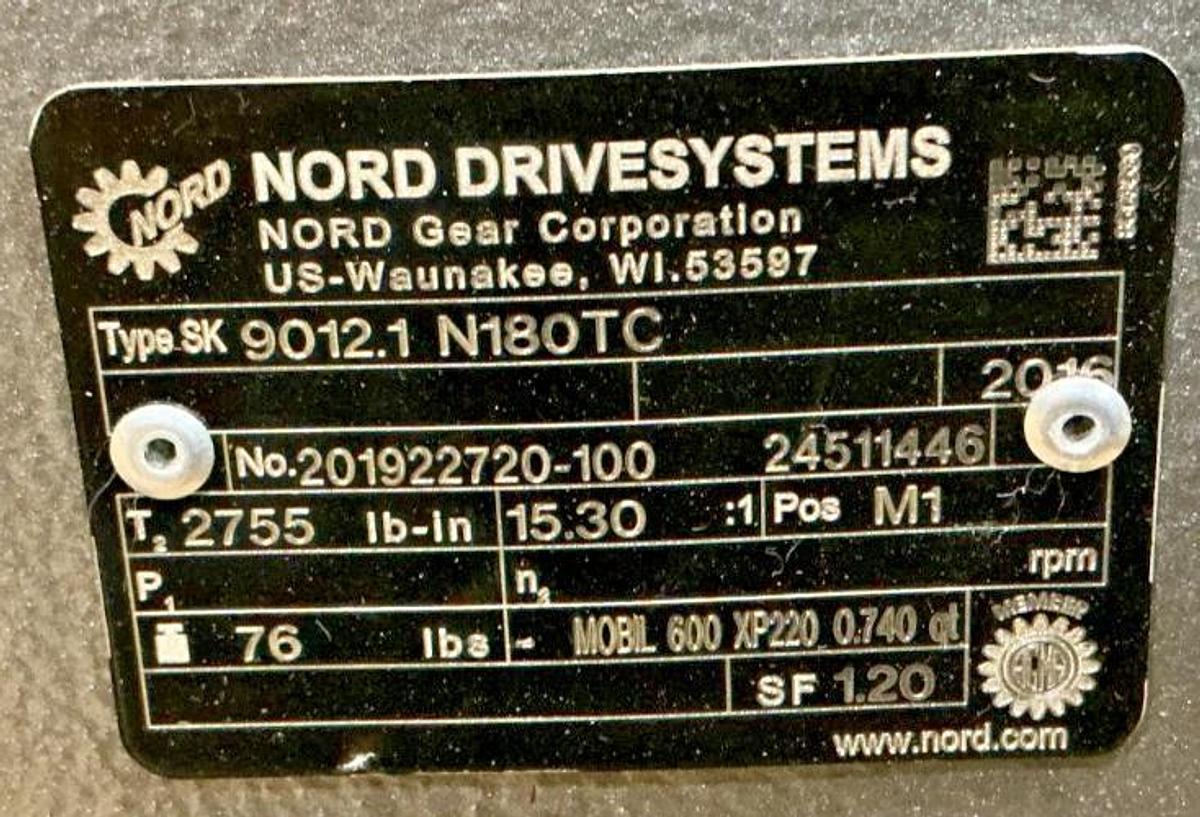 New Nord SK9012.1-N180TC Gear Reducer 15.30:1 Ratio 2755lb-in max - No Box