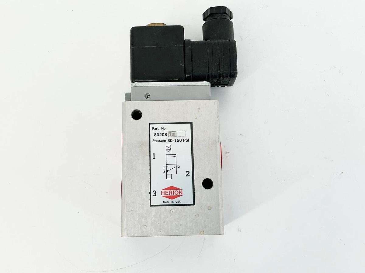 New Herion 80-208-75.0241 Solenoid Valve 120V 30-150PSI 60Hz