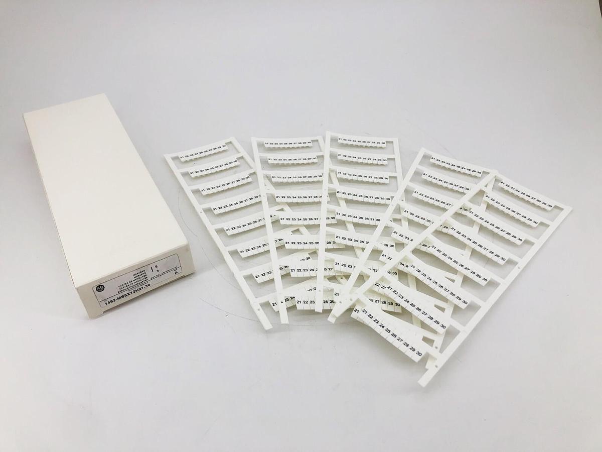 Box of 5 New Allen-Bradley 1492-MS5XH21-30 Ser. A Horizontal Marker Cards
