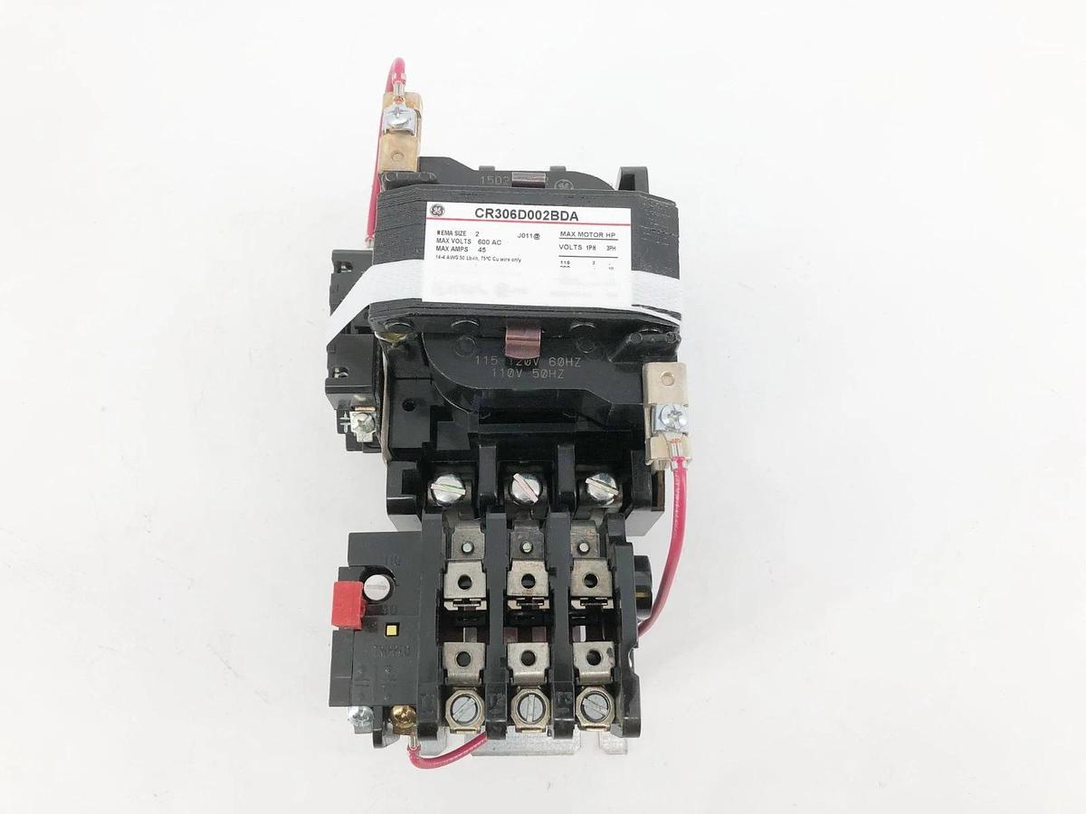 New GE General Electric CR306D002BDA Starter 120V 45A 3P Size 2