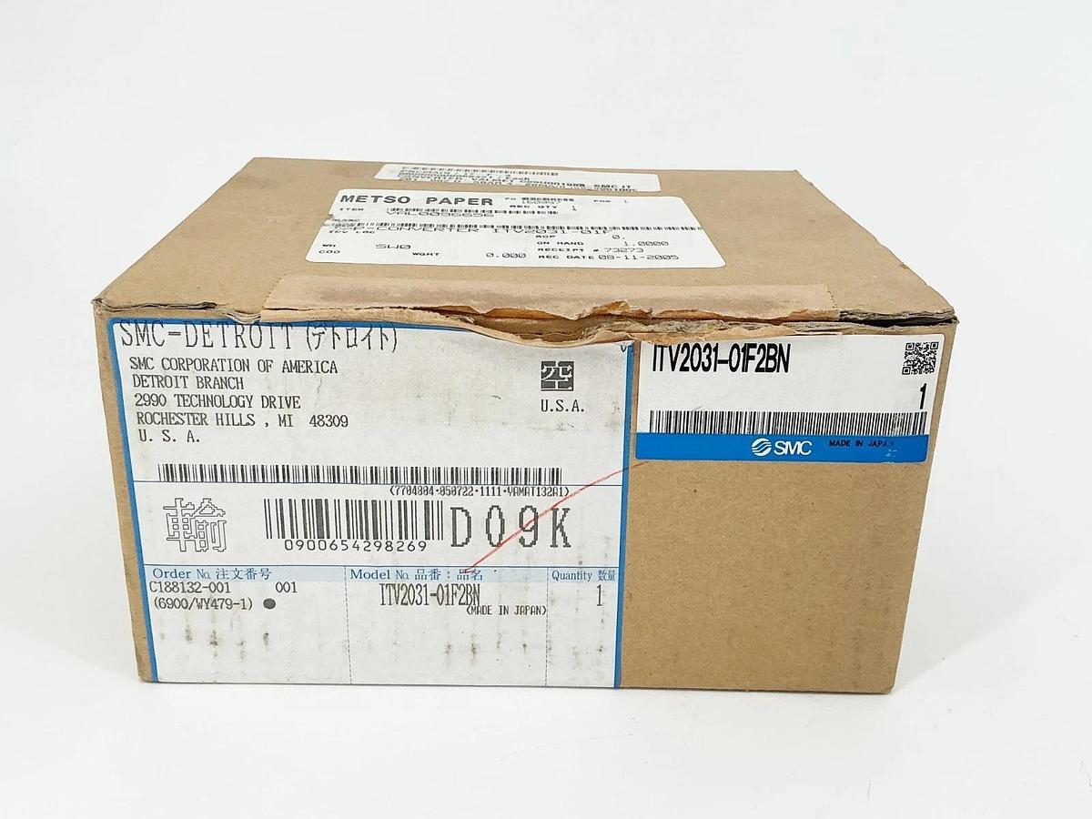 New SMC ITV2031-01F2BN Electro Pneumatic Regulator 20mA