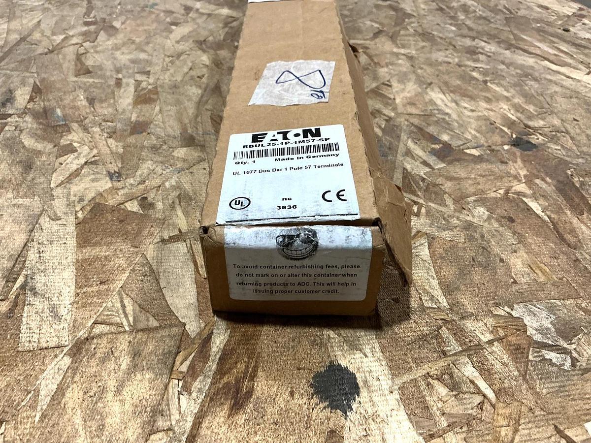 New Eaton BBUL25-1P-1M57-SP Bus Bar 1-Pole 57 Terminals 100A 480VAC 25QMM 121989