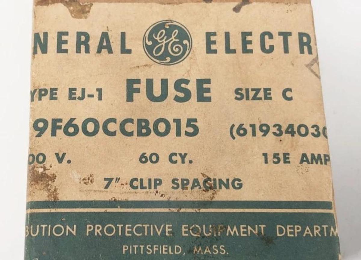 New GE General Electric 9F60CCB015 Fuse 2400V 15E Amp Type EJ-1 Size C