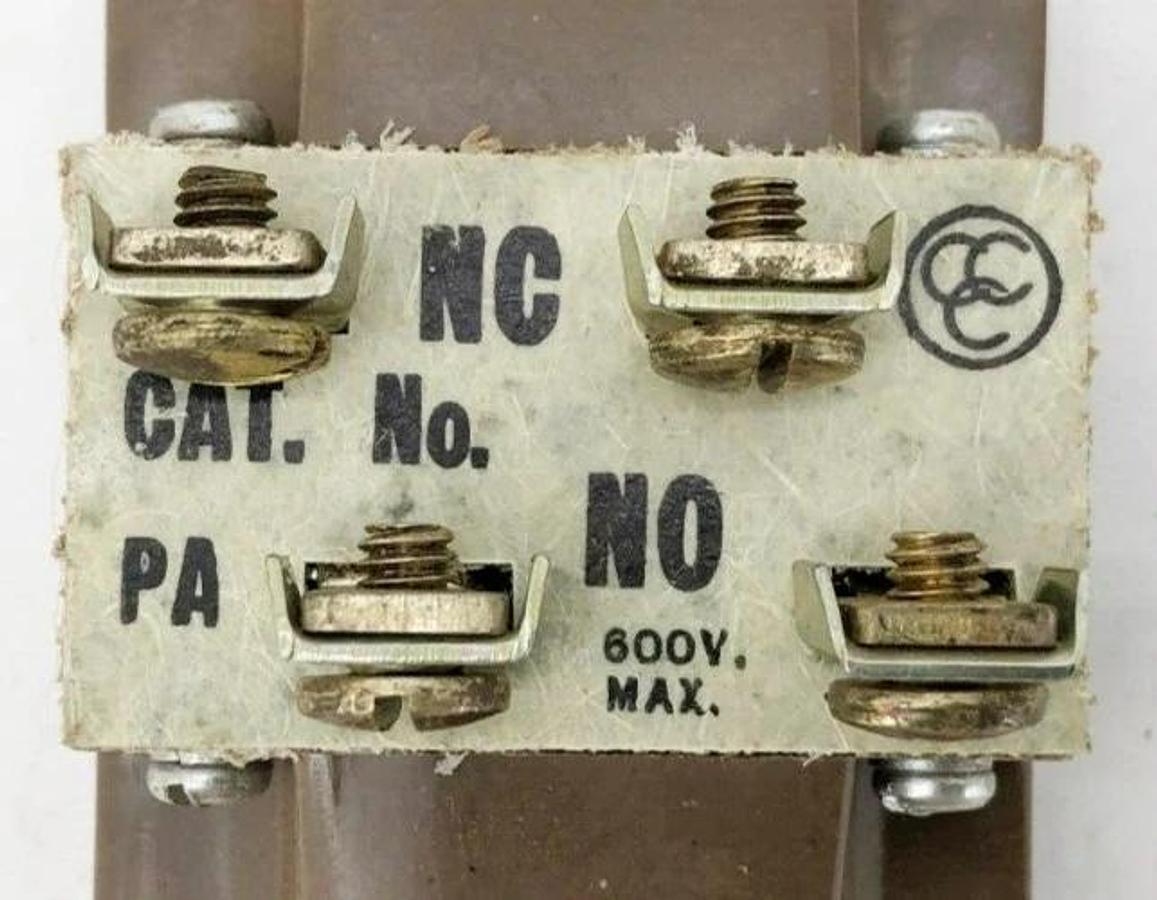 New Clark PA Type H And HO Contact Block 1NO/1NC 600VAC
