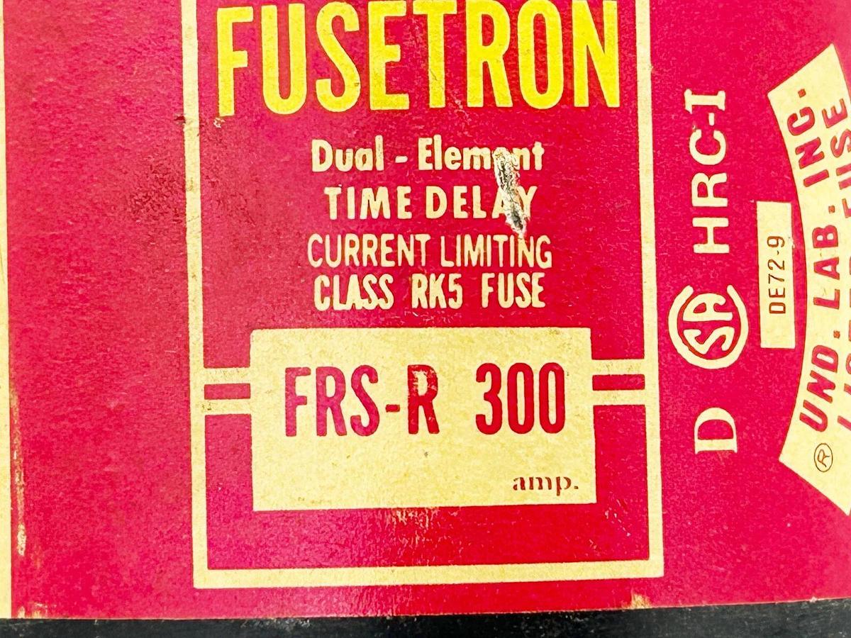 New Bussmann Fusetron FRS-R-300 Time Delay Dual Element Fuse 300A 600V - No Box