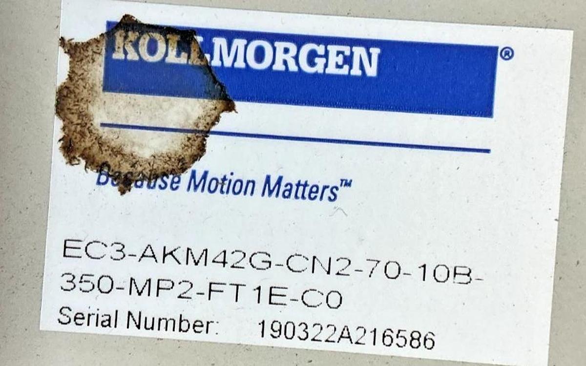 Used Kollmorgen EC3-AKM42G-CN2-70-10B-350-MP2-FT1E-C0 Electrical Cylinder 350mm Strok