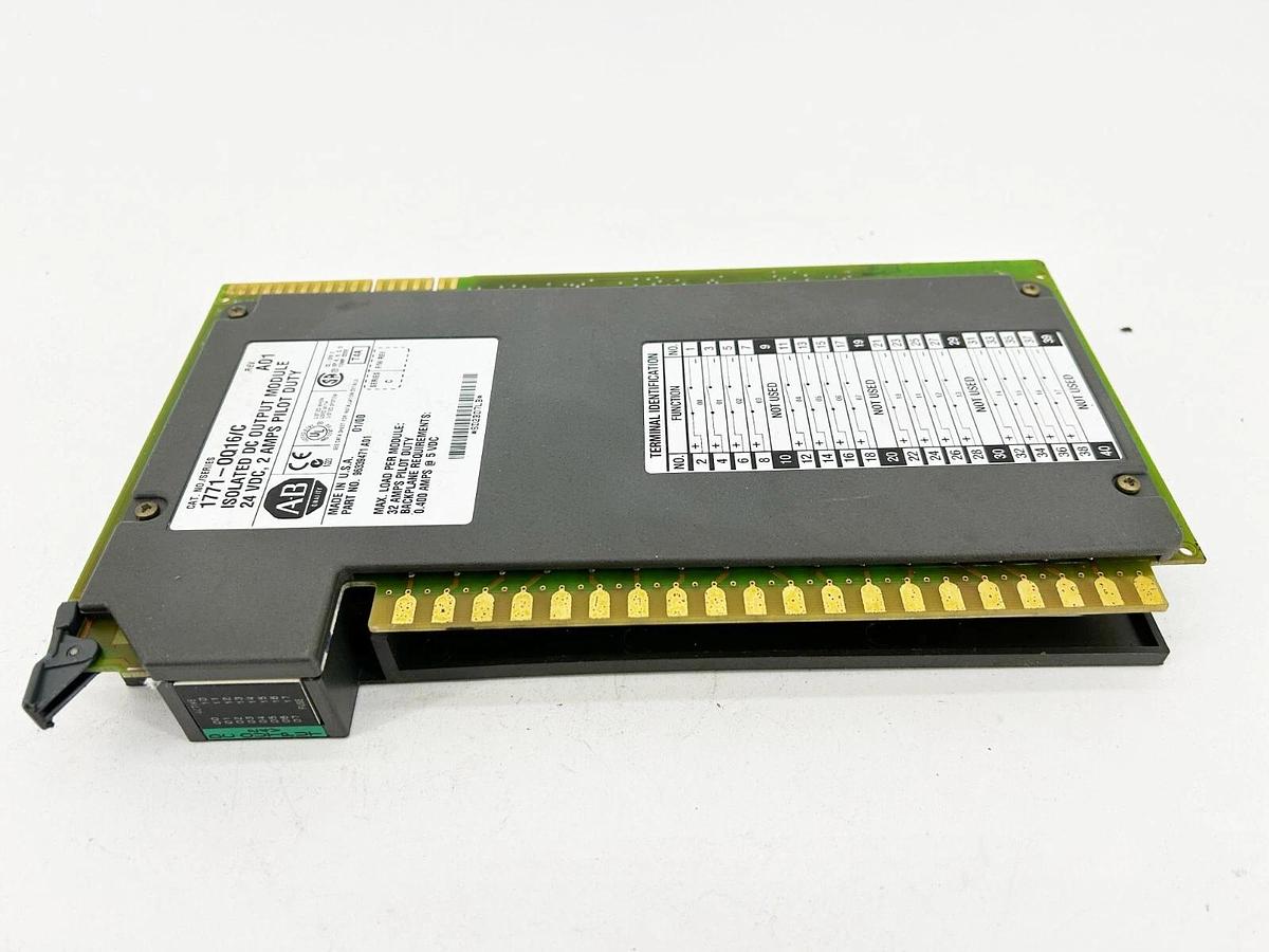 Used Allen Bradley 1771-OQ16/C DC OutPut Module Isolated 24 VDC 2Amp Pilot Duity Ser