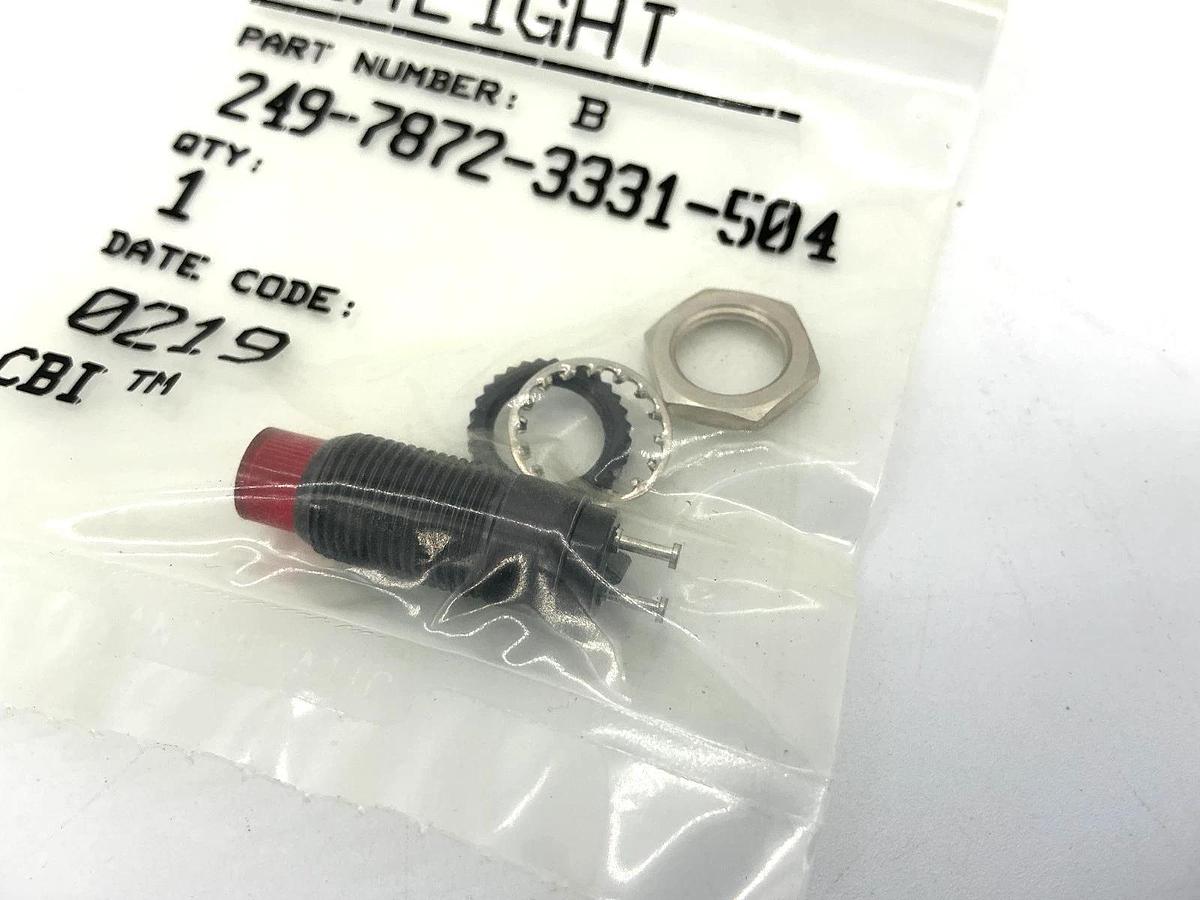 Lot of 5 Dialight 249-7872-3331-504F Panel Mount Indicators Red 2-Pin 28VDC