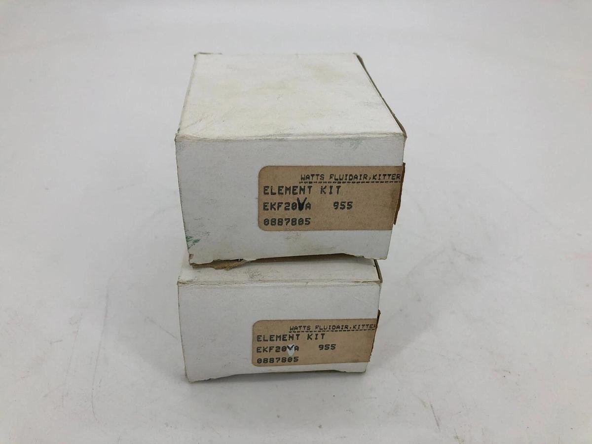 Used Lot of 2 New Watts Fluidair EKF20VA Filter Element Kits