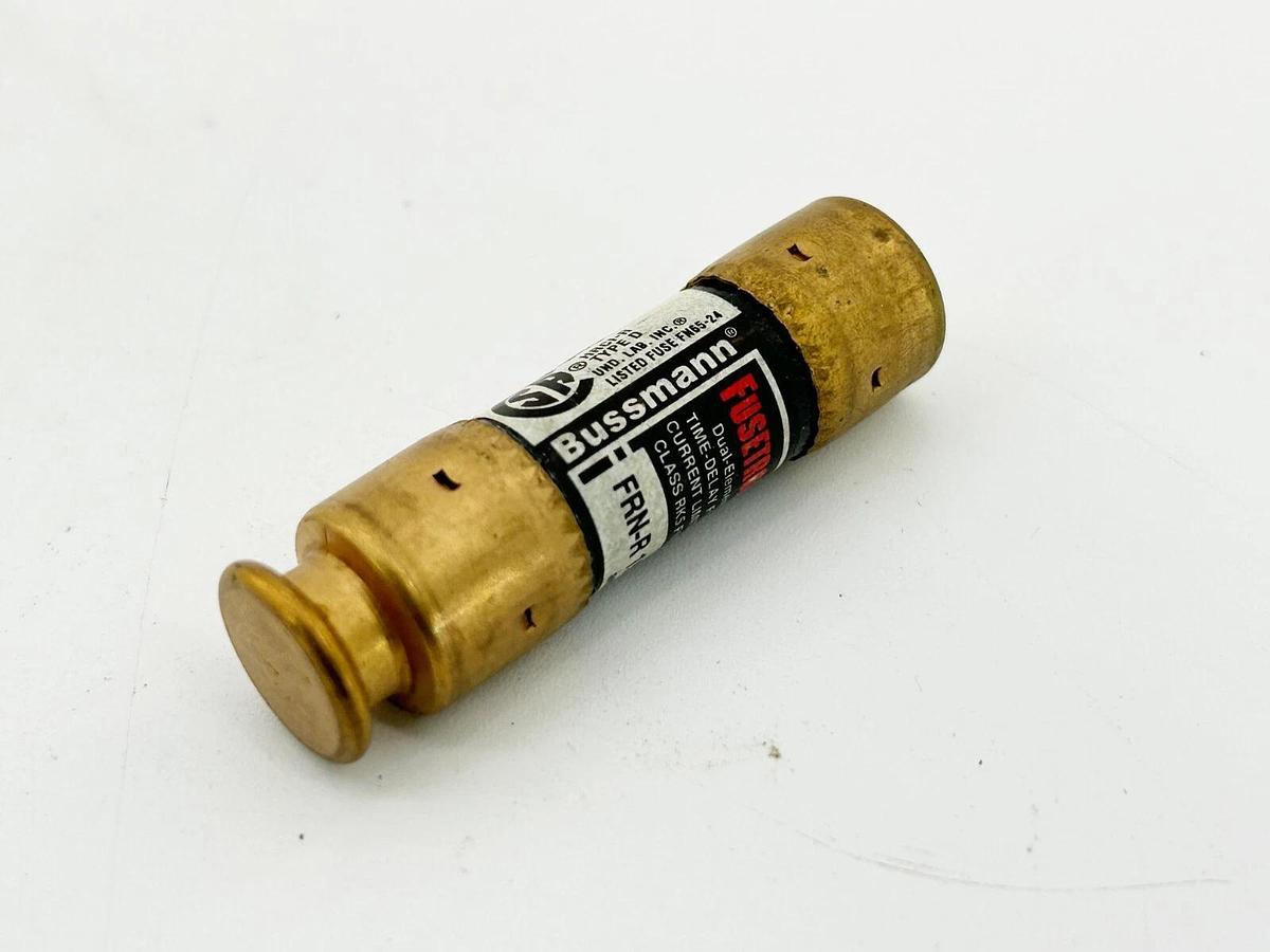 New Lot of 3 Bussmann FRN-R-15 Fusetron Dual Element Time Delay Fuse 15A 125VDC