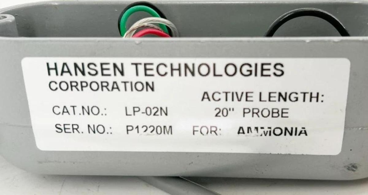 New Hansen Technologies LP-02N Refrigerant Level Sensor for Ammonia 20" Probe