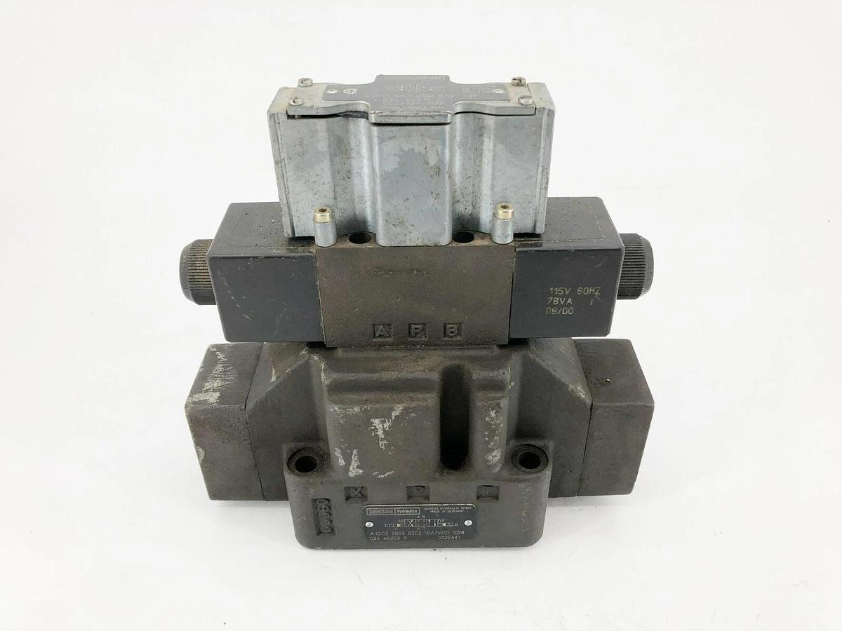 Used Denison Hydraulics A4D03-3B03-0303-10A1W01-1028 Directional Valve 115V Coils