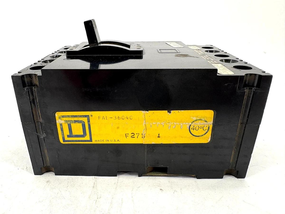 Used Square D FAL36040 40A Circuit Breaker 600V 3-Pole