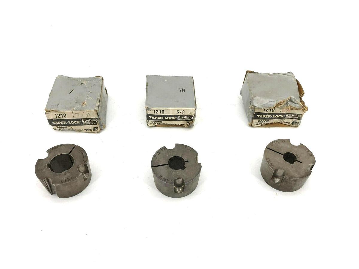 Lot of 3 New Misc. Dodge Taper-Lock Bushings 1210 1/2, 1210 5/8, 1210 7/8
