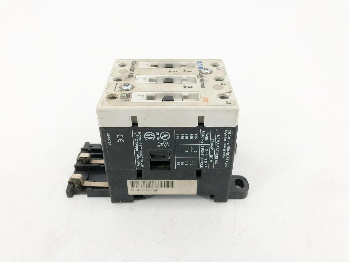 Used Eaton Cutler Hammer N04NCS1X3N NEMA Size 1 Contact Block