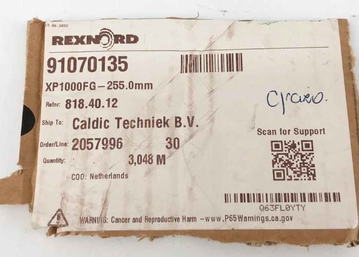 New Rexnord 91070135 Conveyor Chain XP1000FG-255.0mm 10ft. L x 10" - No Box