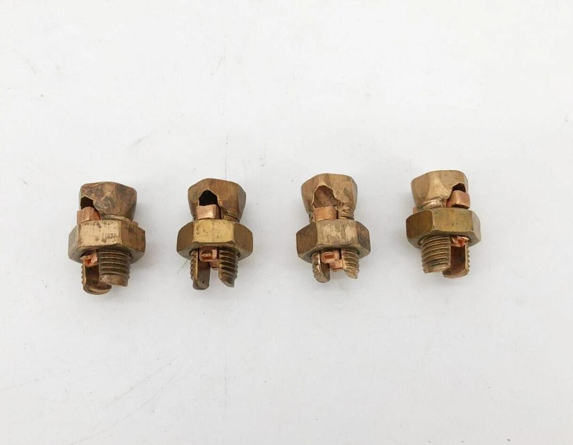 Lot of 4 New Ilsco IK-4 CU Copper Split Bolt Connectors 16-4 SOL