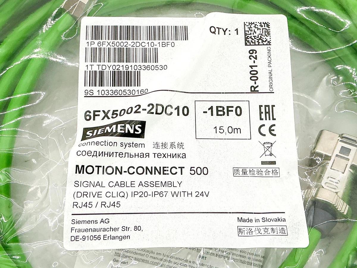New Siemens 6FX5002-2DC10-1BF0 Signal Cable Assembly 24V IP20-IP67